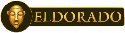 Logo of Eldorado Casino, featuring a stylized golden text design that symbolizes luxury and the wealth of the gambling platform.